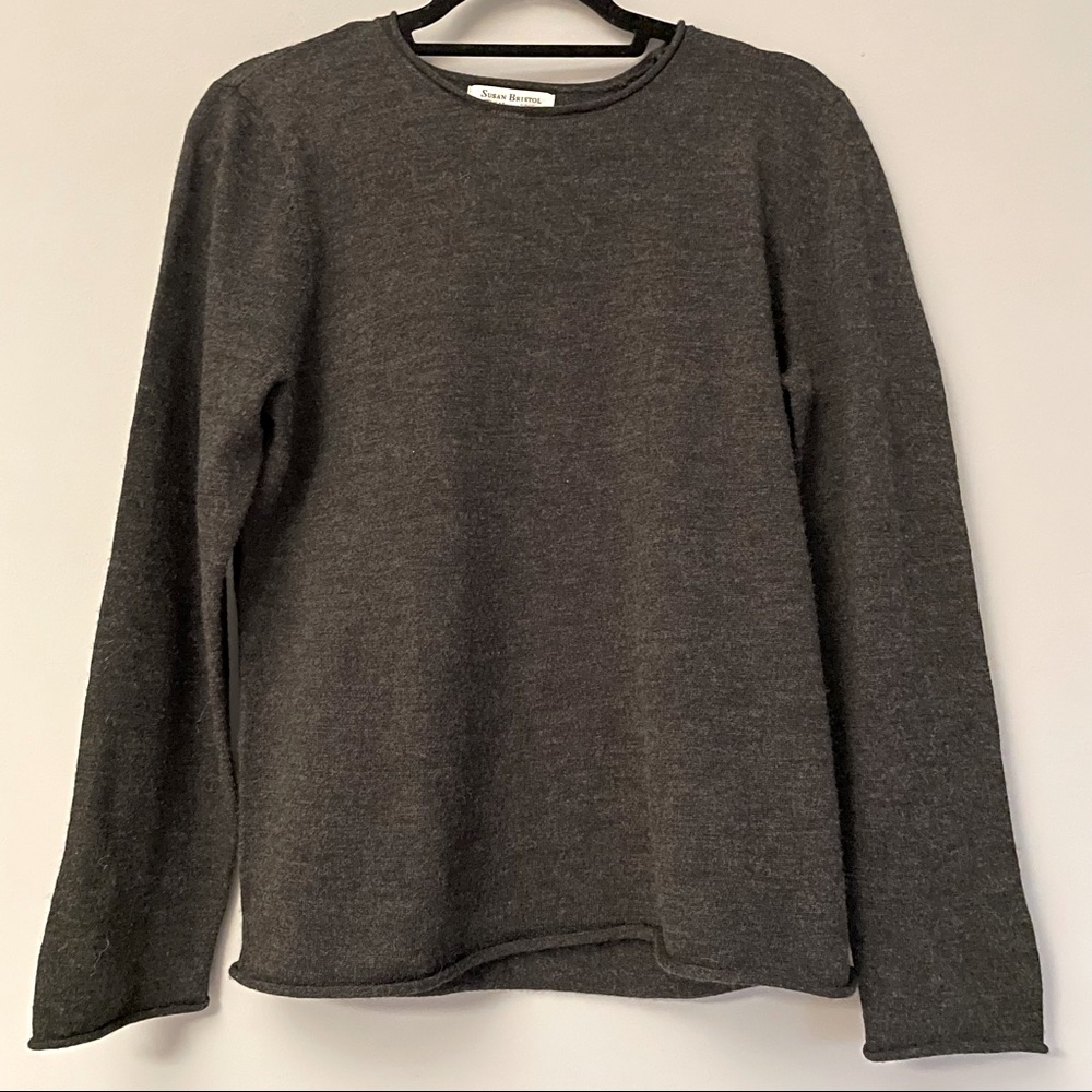 Susan Bristol 100% Wool Crew Neck Sweater